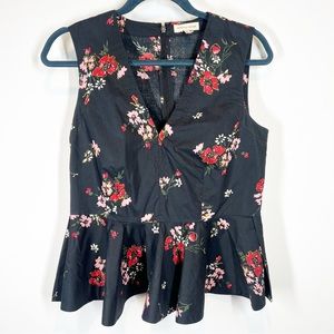 Rebecca Taylor Floral Peplum Blouse